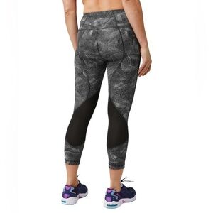 Lululemon Pace Rival High-Rise Crop 22" Size 2 Velocity Mesh Island Mist Black
